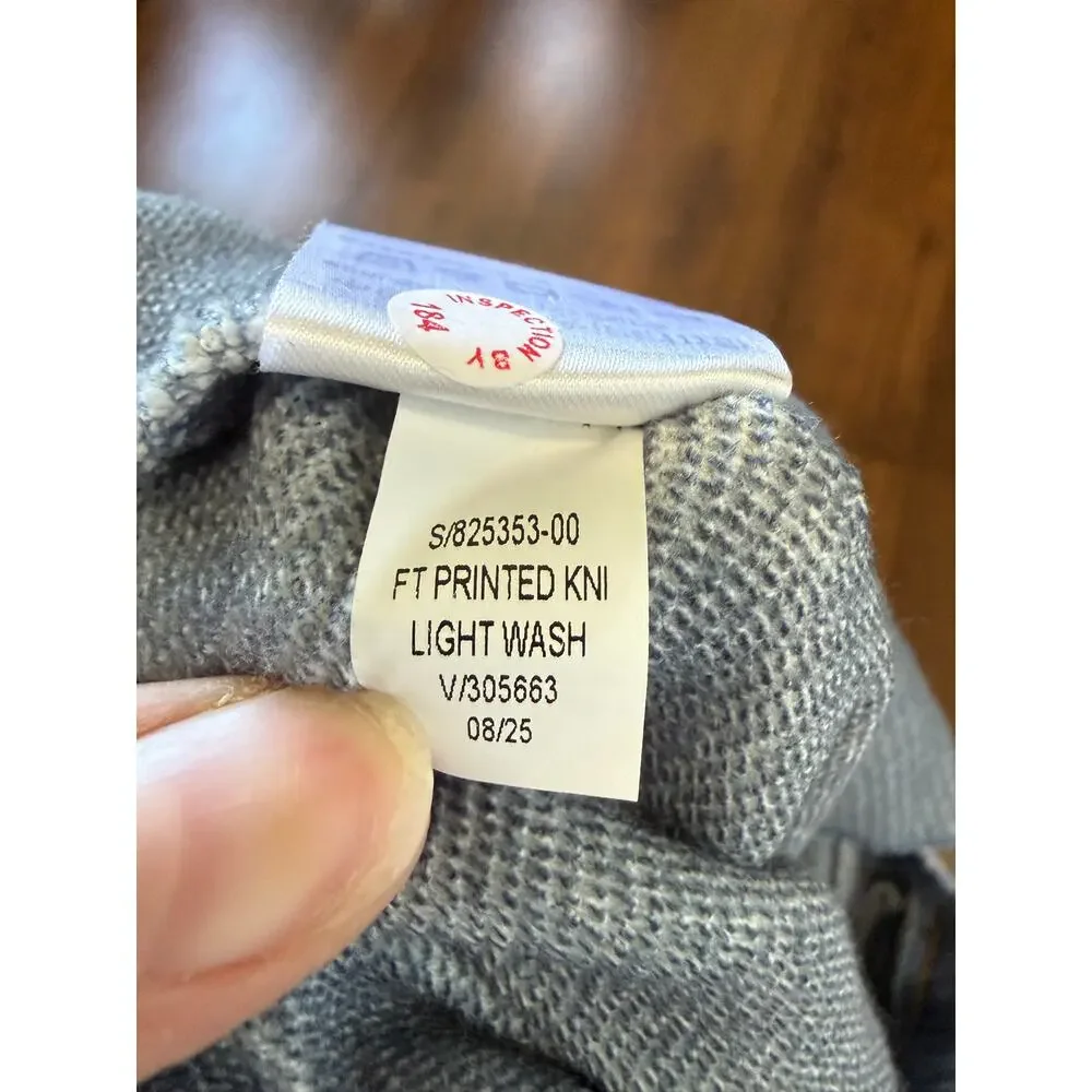 Gap Printed Baggy Sweatpant Jeans Light Wash Sz L PET Casual Comfort Minimalist